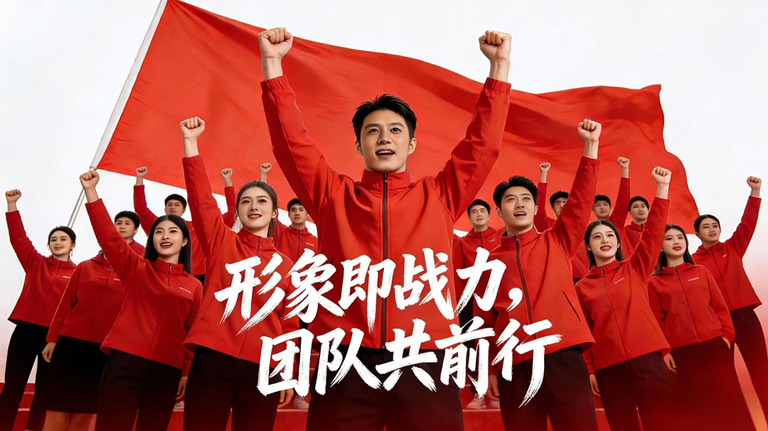 峰辉团服优质定制广告