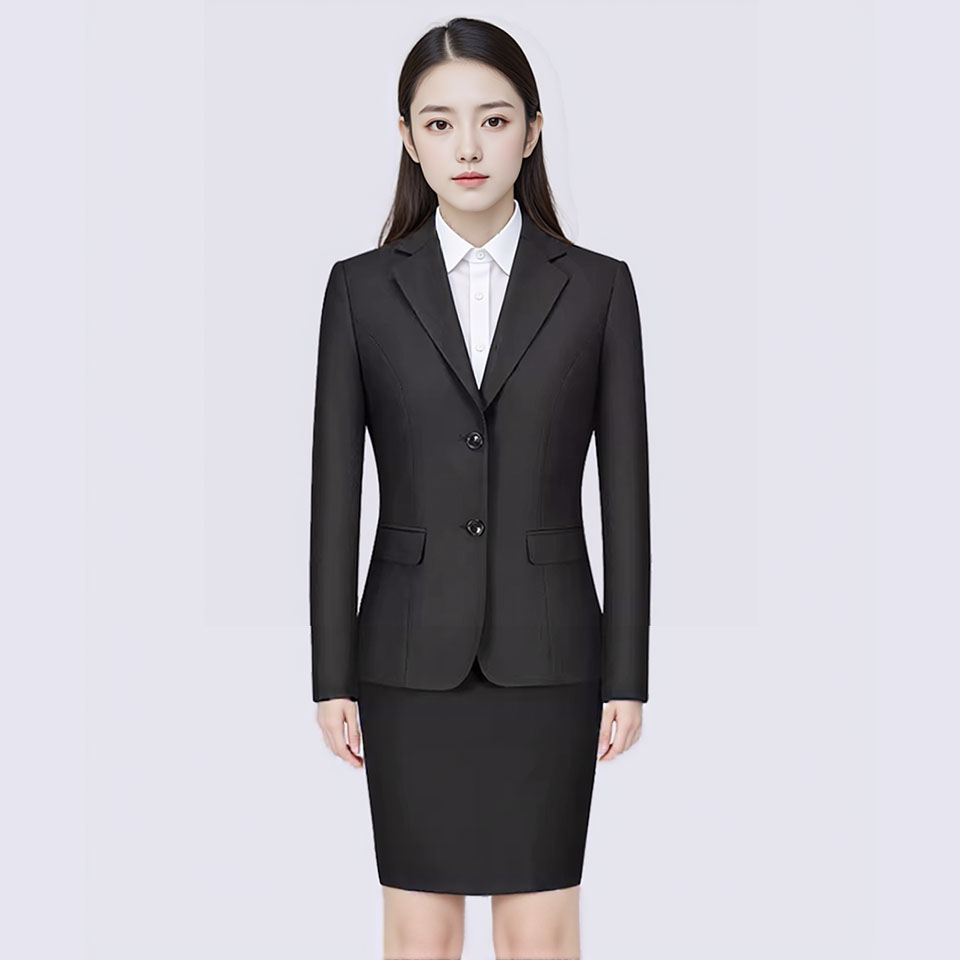 黑色经典款女正装套裙