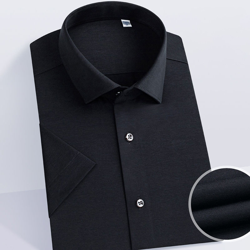 100S针织舒适男式短袖衬衫