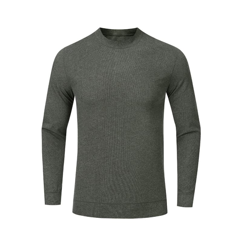 户外徒步款圆领套头纯色长袖T恤GJ76-806