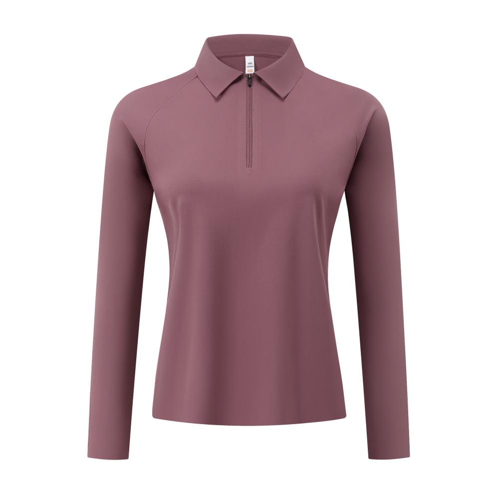 压胶半拉链长袖POLO衫GJ69-98007